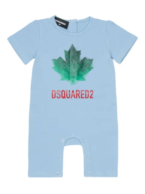 DSQUARED2 KIDS leaf-graphic rompers