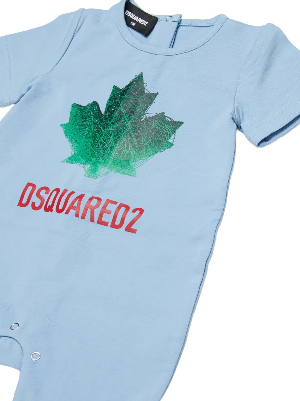 Dsquared2 Leaf-graphic Rompers In Blue