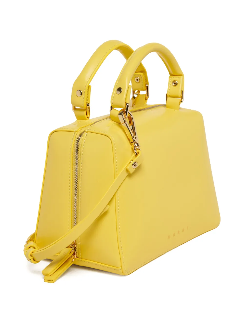 Marni Kids Gecoate schoudertas met logo Geel