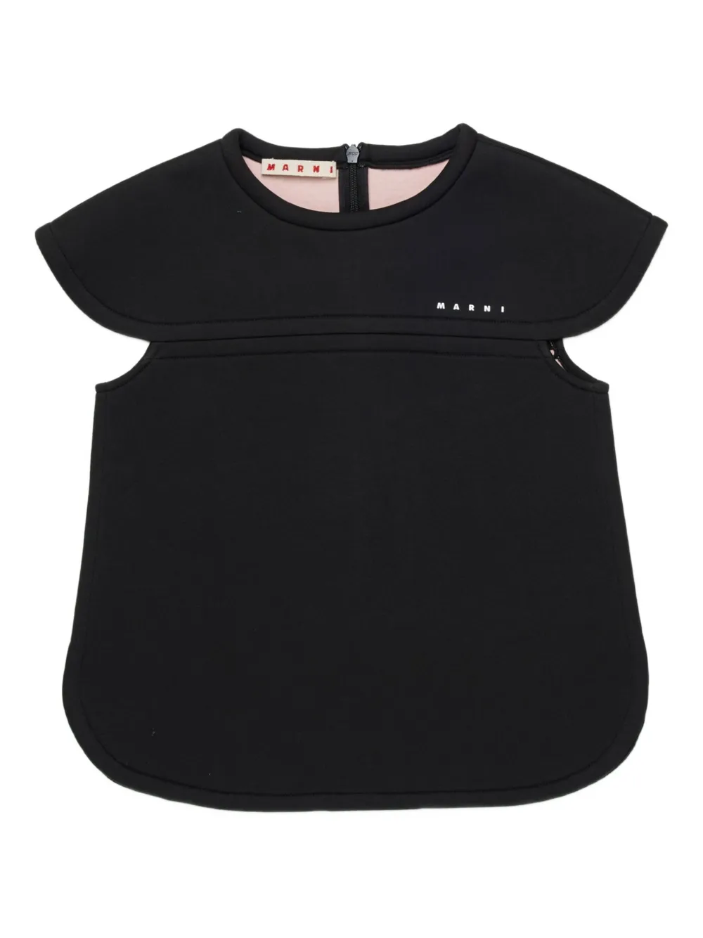 Marni Kids Blusa in cotone con inserti - Nero