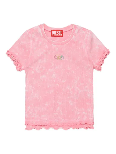 Diesel Kids playera con volantes y logo