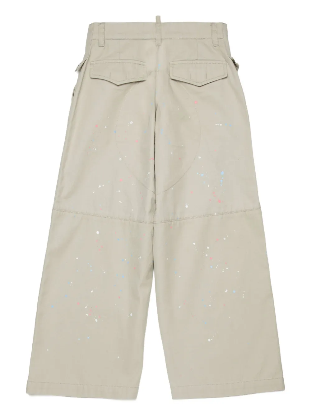  Dsquared2 Kids Splatter-detail Casual Trousers - Neutrals 