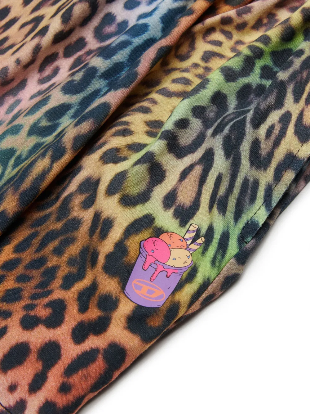 Diesel Kids MPLILY shorts met luipaardprint Bruin