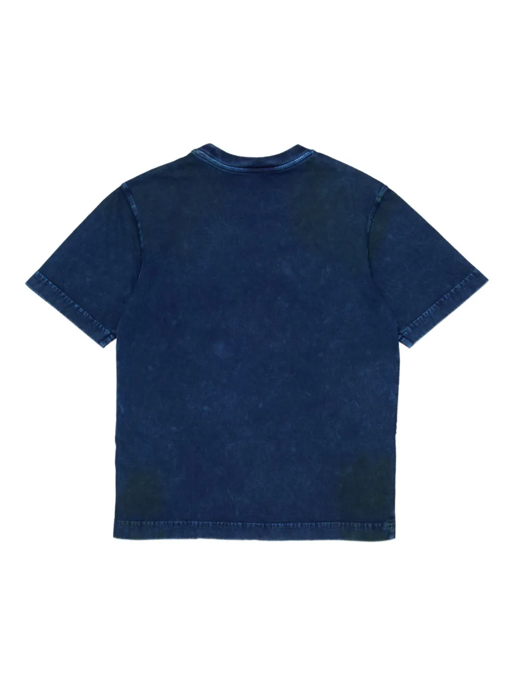Diesel Kids Katoenen T-shirt met logoprint Blauw