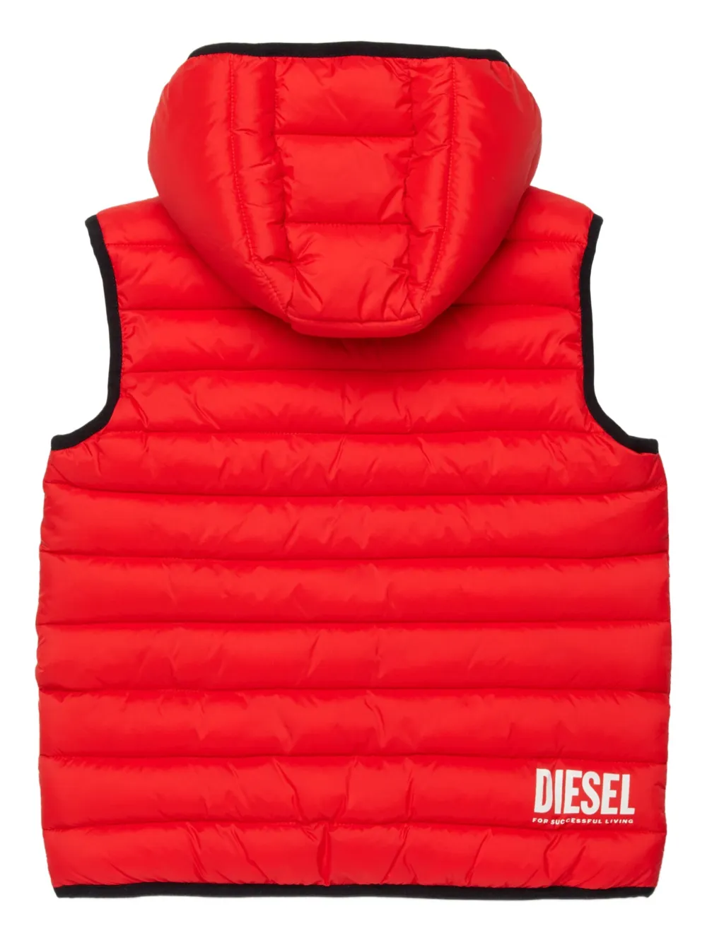  Diesel Kids Hooded Padded Vest - Red 