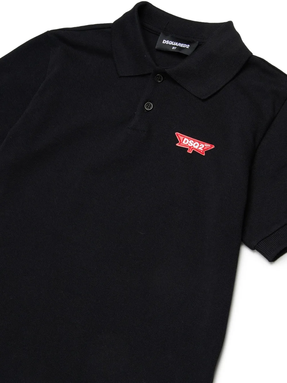  Dsquared2 Kids Logo-appliqué Polo Shirt - Black 