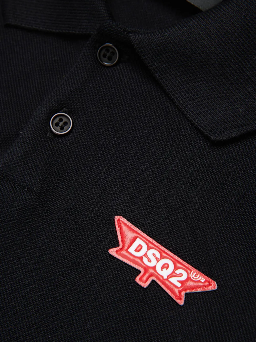 DSQUARED2 KIDS Poloshirt met logopatch Zwart