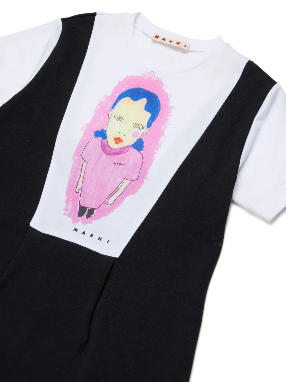 Marni Kids Jurk met grafische print Zwart