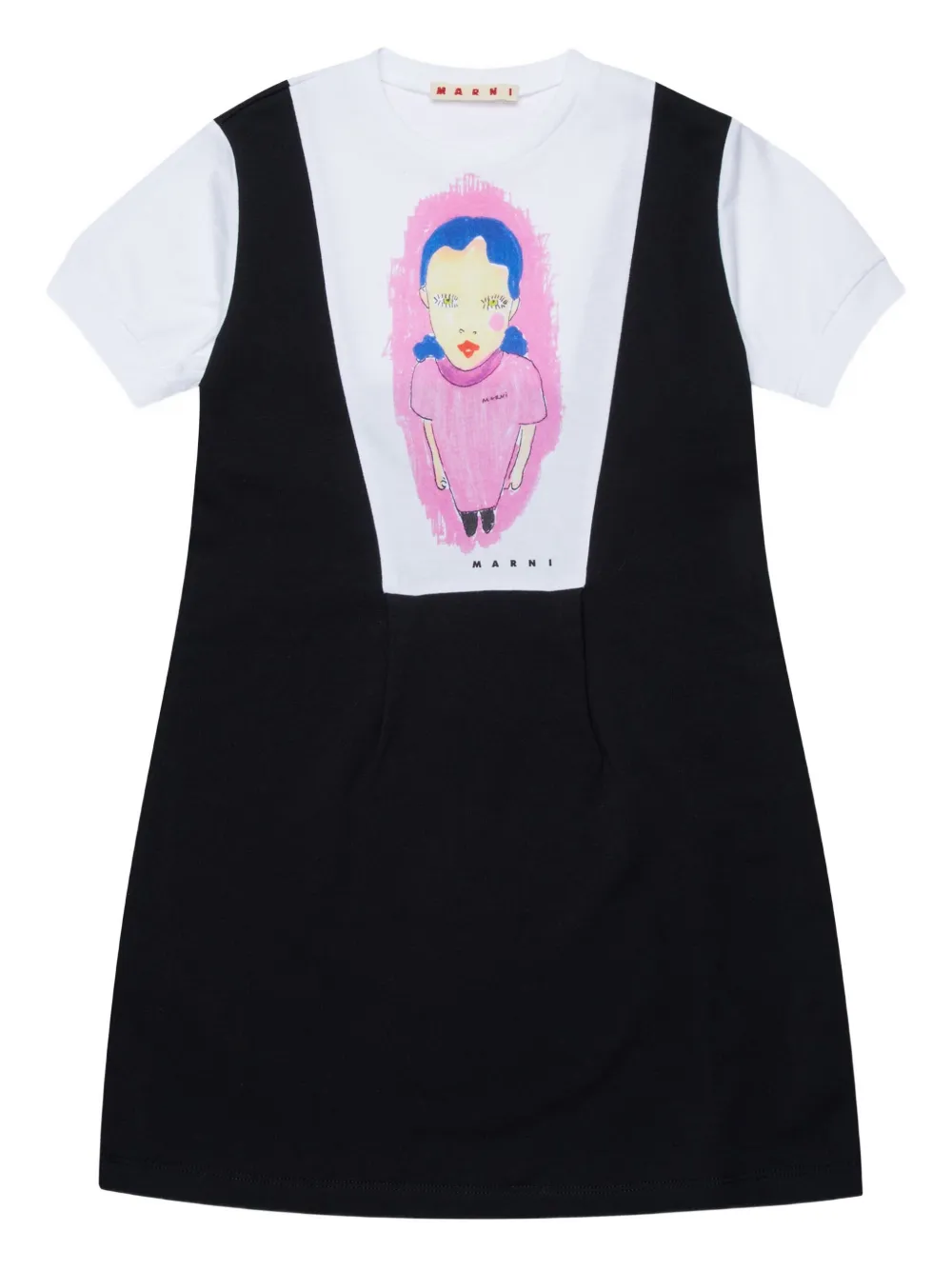 Marni Kids Abito con stampa - Nero