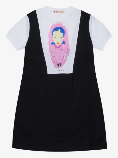 Marni Kids vestido con estampado gráfico