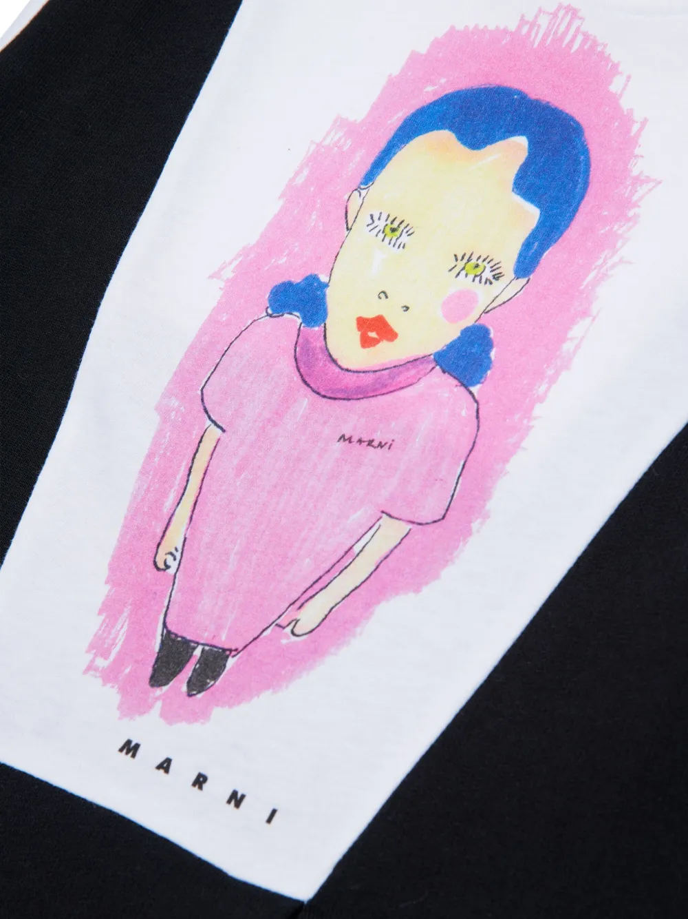 Marni Kids Jurk met grafische print Zwart