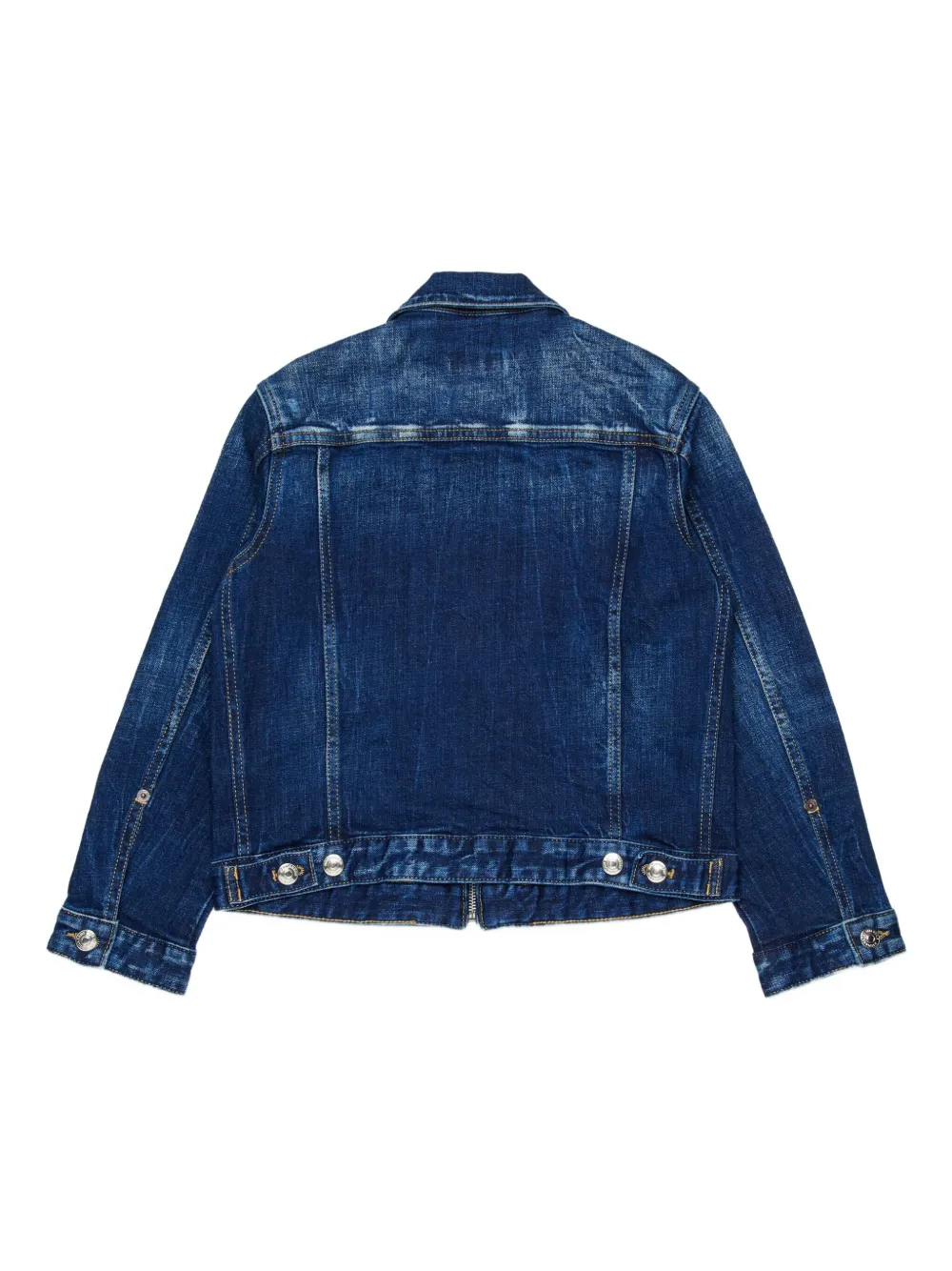  Dsquared2 Kids Pocket Zip-up Denim Jacket - Blue 
