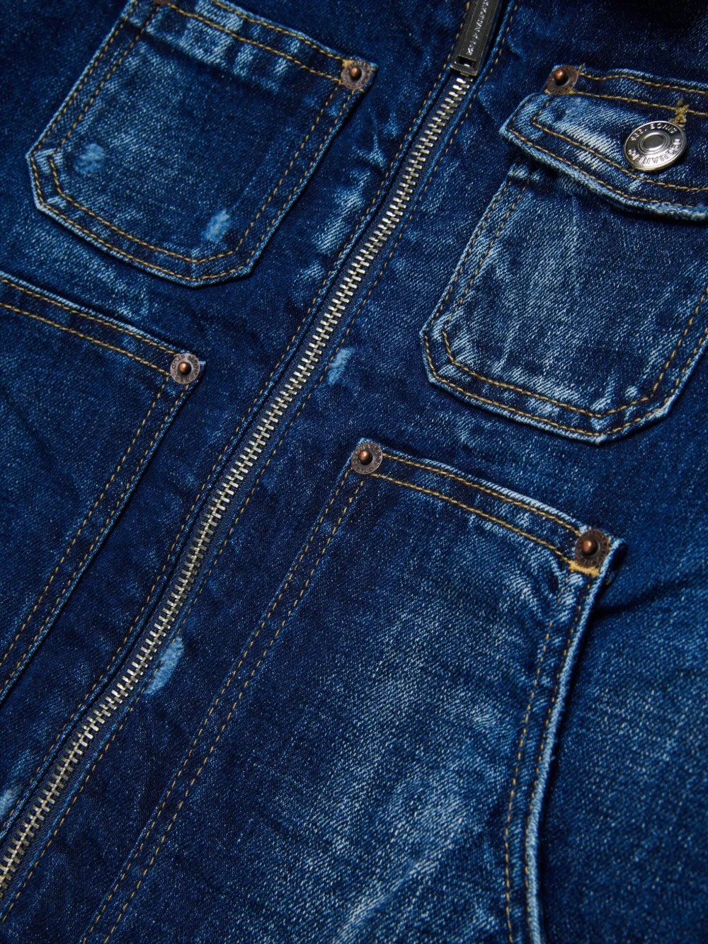 DSQUARED2 KIDS Spijkerjack met rits en zak Blauw