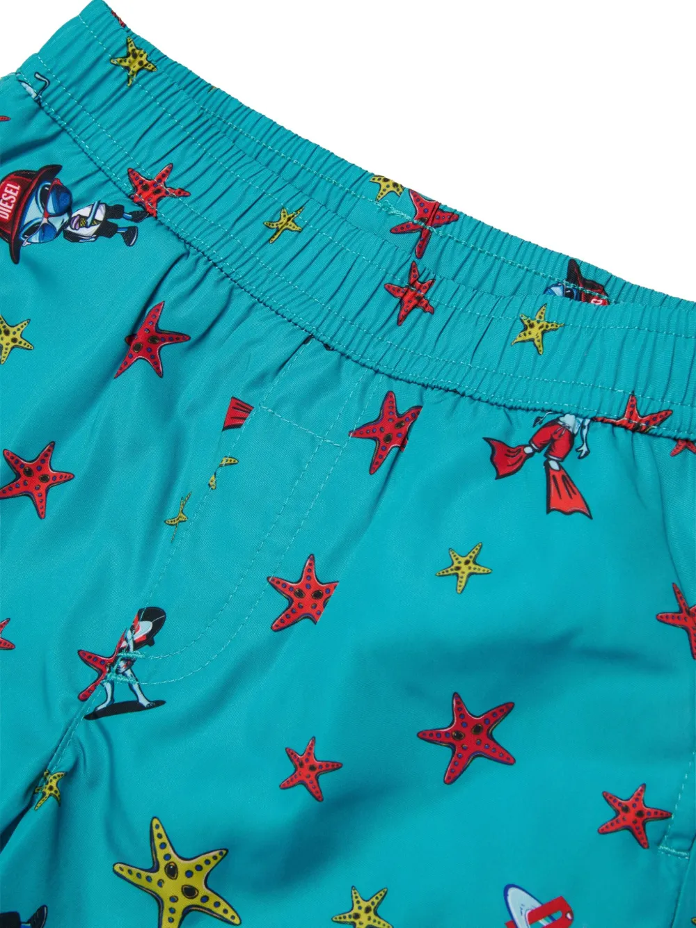  Diesel Kids Printed Swim Shorts - Blue 