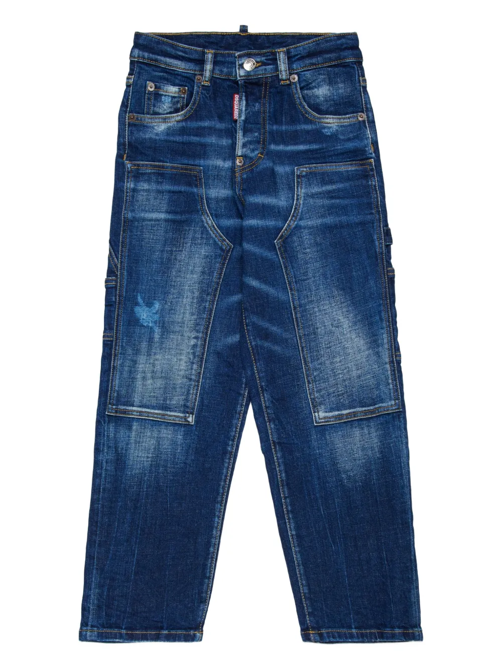 DSQUARED2 KIDS Jeans mit Kontrasteinsätzen - Blau