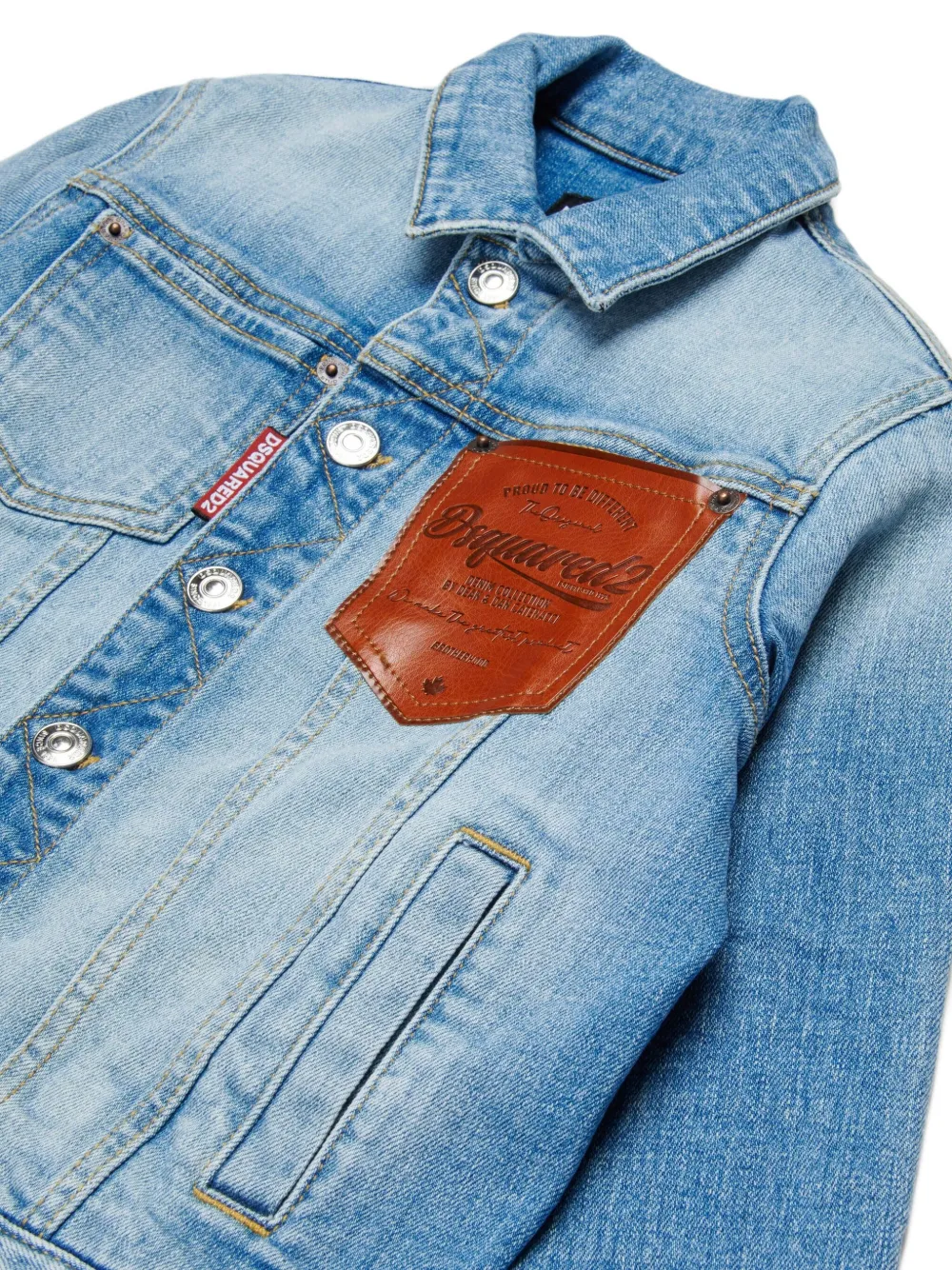  Dsquared2 Kids Pocket Denim Jacket - Blue 