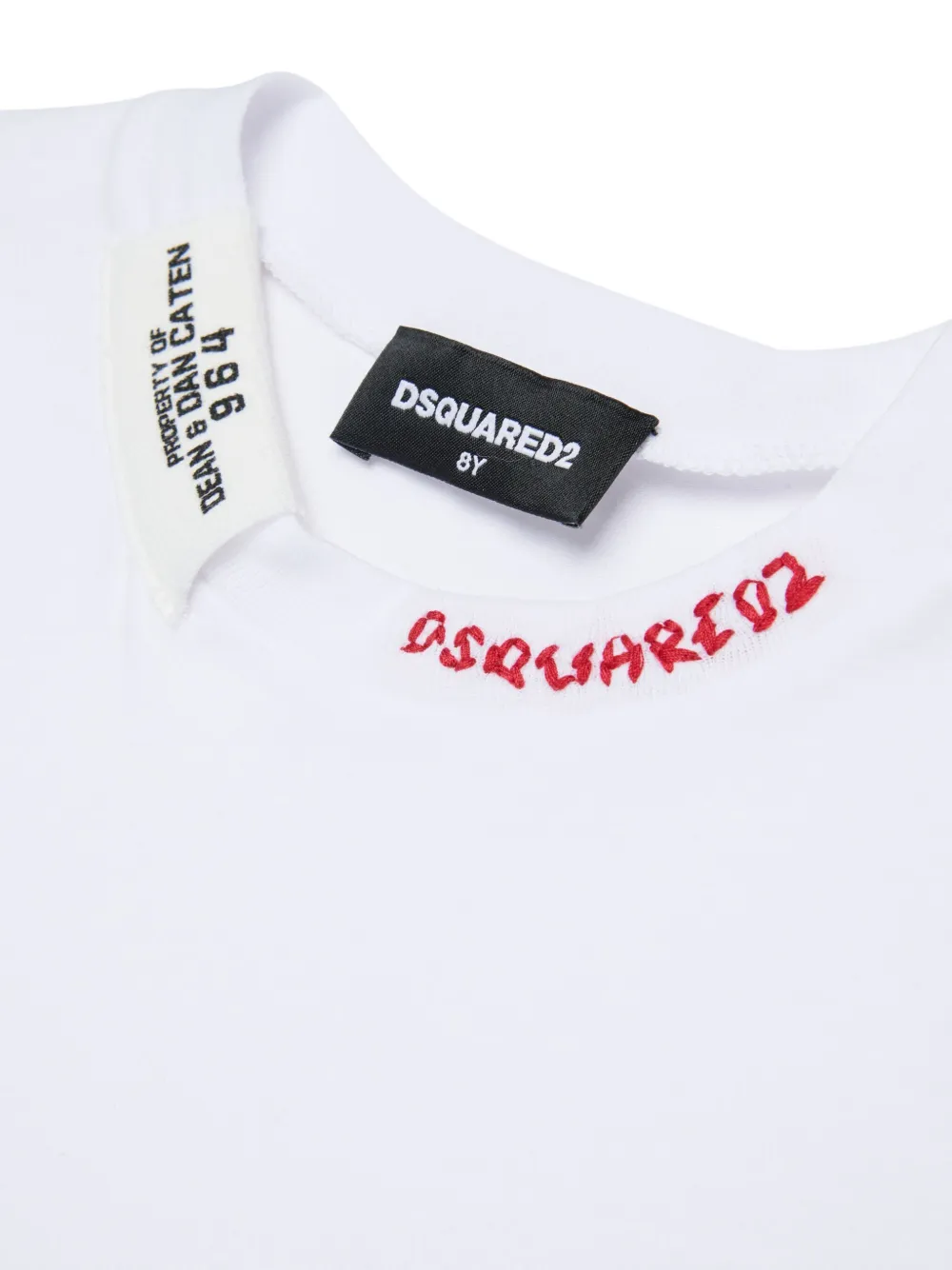 DSQUARED2 KIDS T-shirt met borduurwerk Wit