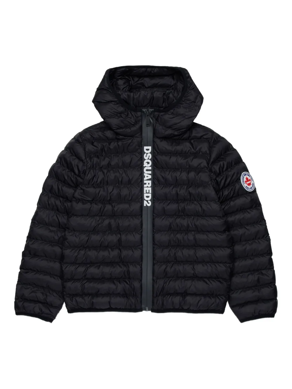 DSQUARED2 KIDS printed-letters padded jacket | Black | Image 1
