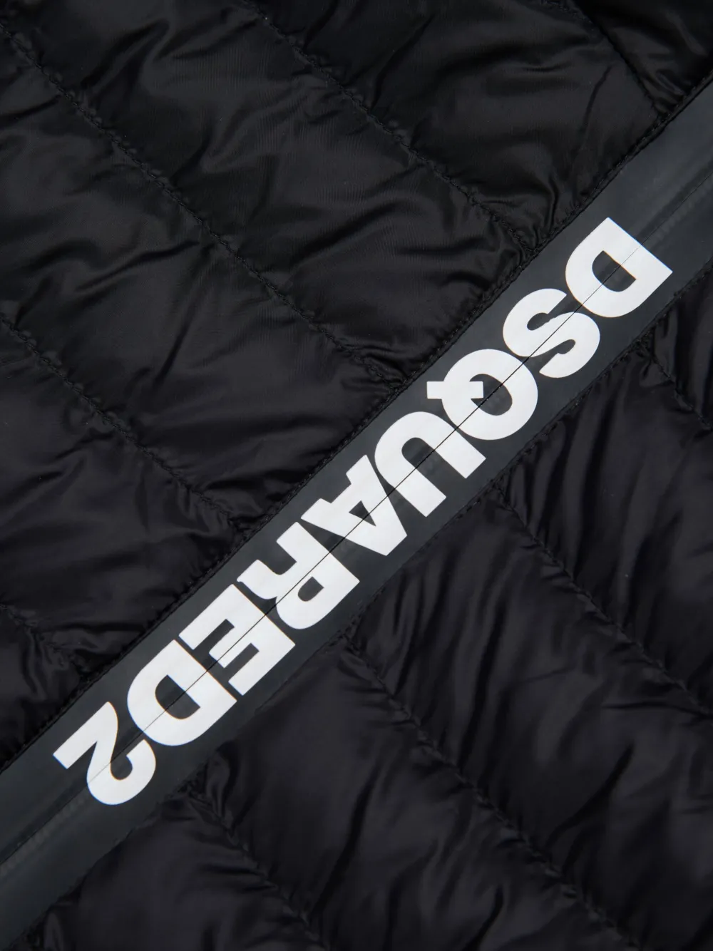 DSQUARED2 KIDS Gewatteerd jack met print Zwart