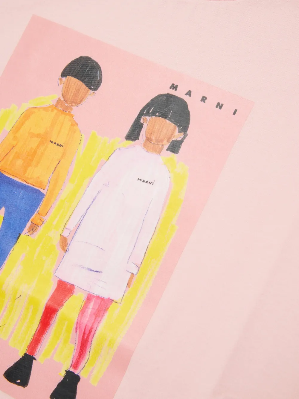 Marni Kids T-shirt met geïllustreerde print Roze