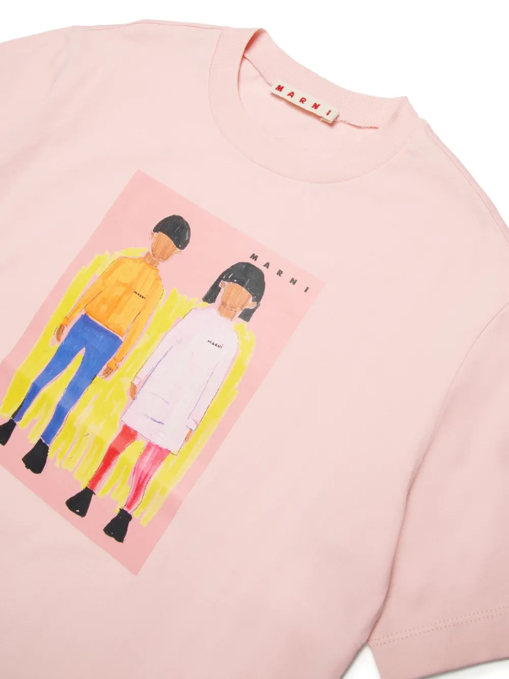 Marni Kids T-shirt met geïllustreerde print Roze
