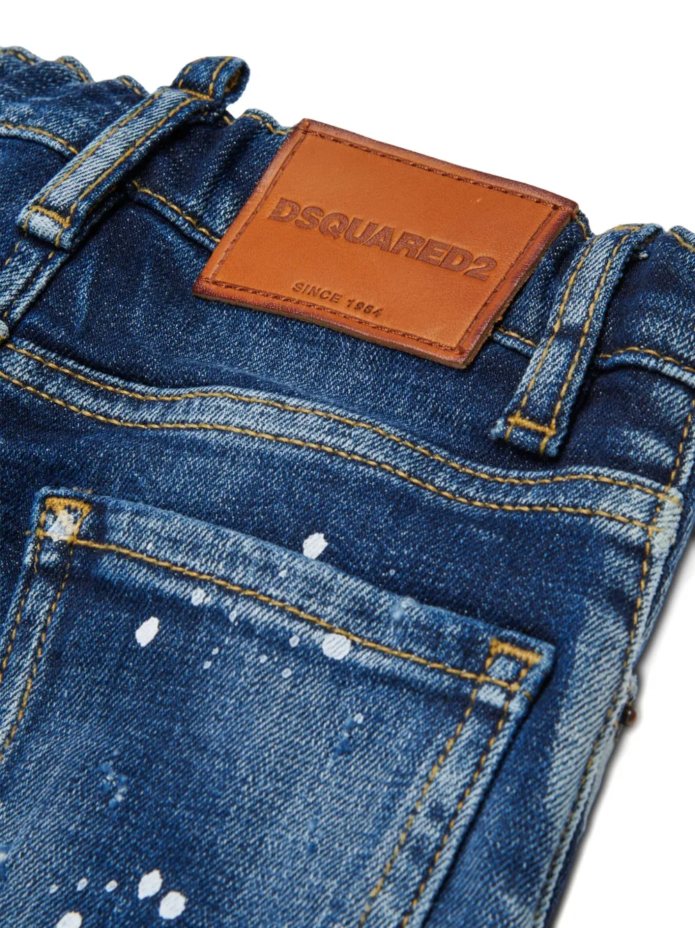 Dsquared2 Paint -platter Ripped Jeans In Blue