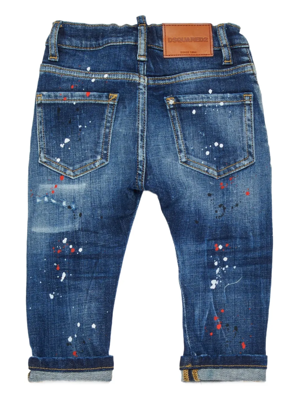 Dsquared2 Paint -platter Ripped Jeans In Blue