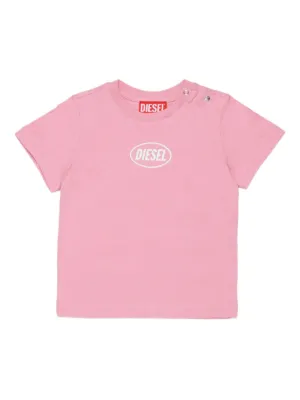 Diesel Kids logo-detail short-sleeve T-shirt | Pink | FARFETCH