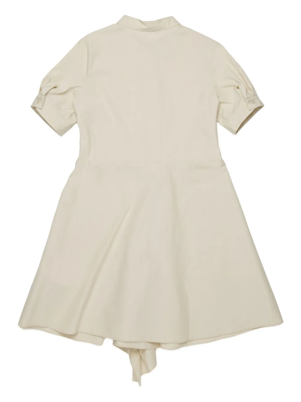Pleated Floral-Print Cotton Dress
