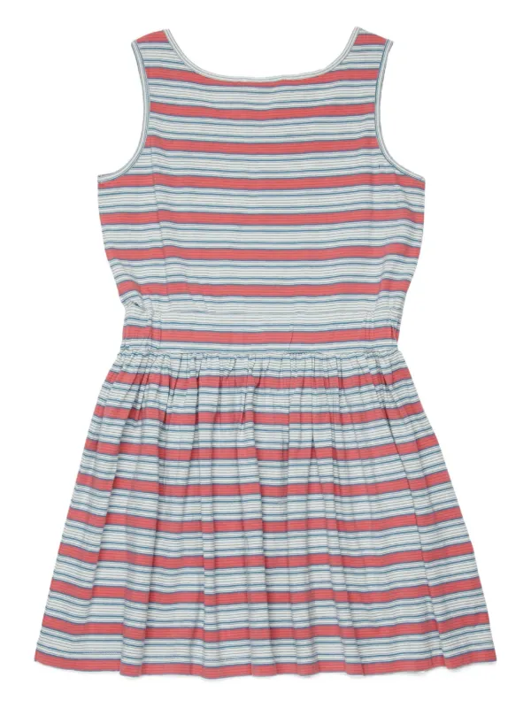 Marni Kids ストライプ ノースリーブ ワンピース | レッド | FARFETCH JP