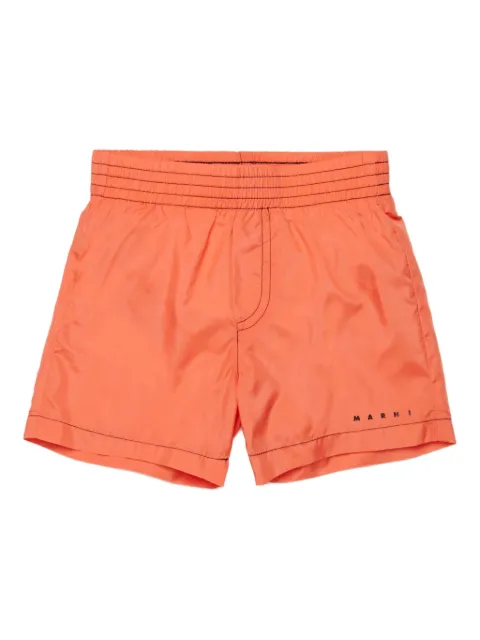Marni Kids elasticated-wasitband swim shorts