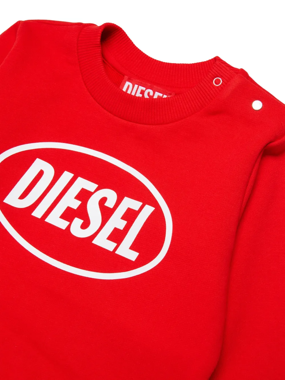 Diesel Kids Slottyb trui met logoprint Rood