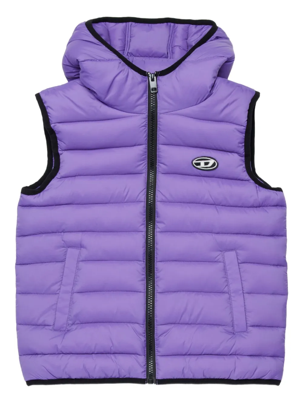 Diesel Kids Gilet imbottito Jtemply con cappuccio - Viola