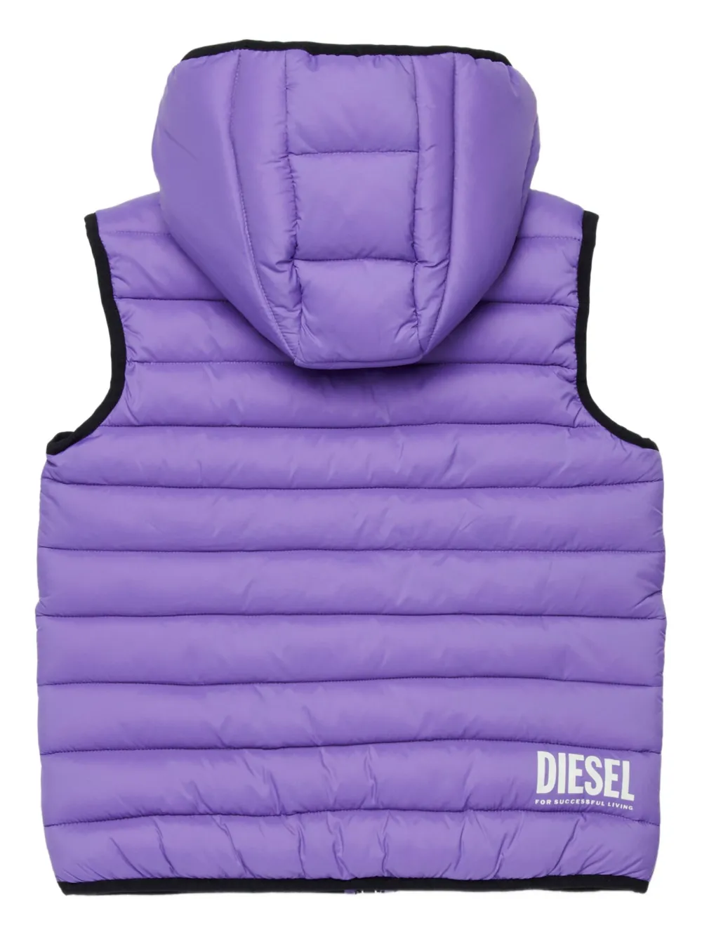 Diesel Kids Jtemply gewatteerde bodywarmer met capuchon Paars
