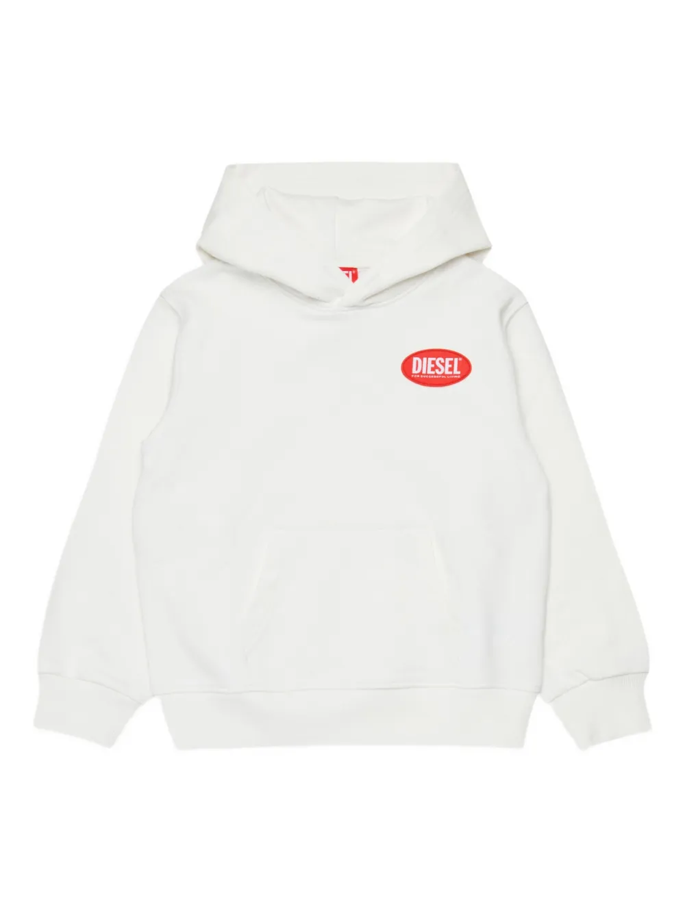 Diesel Kids Felpa con cappuccio Spatchood Over - Bianco