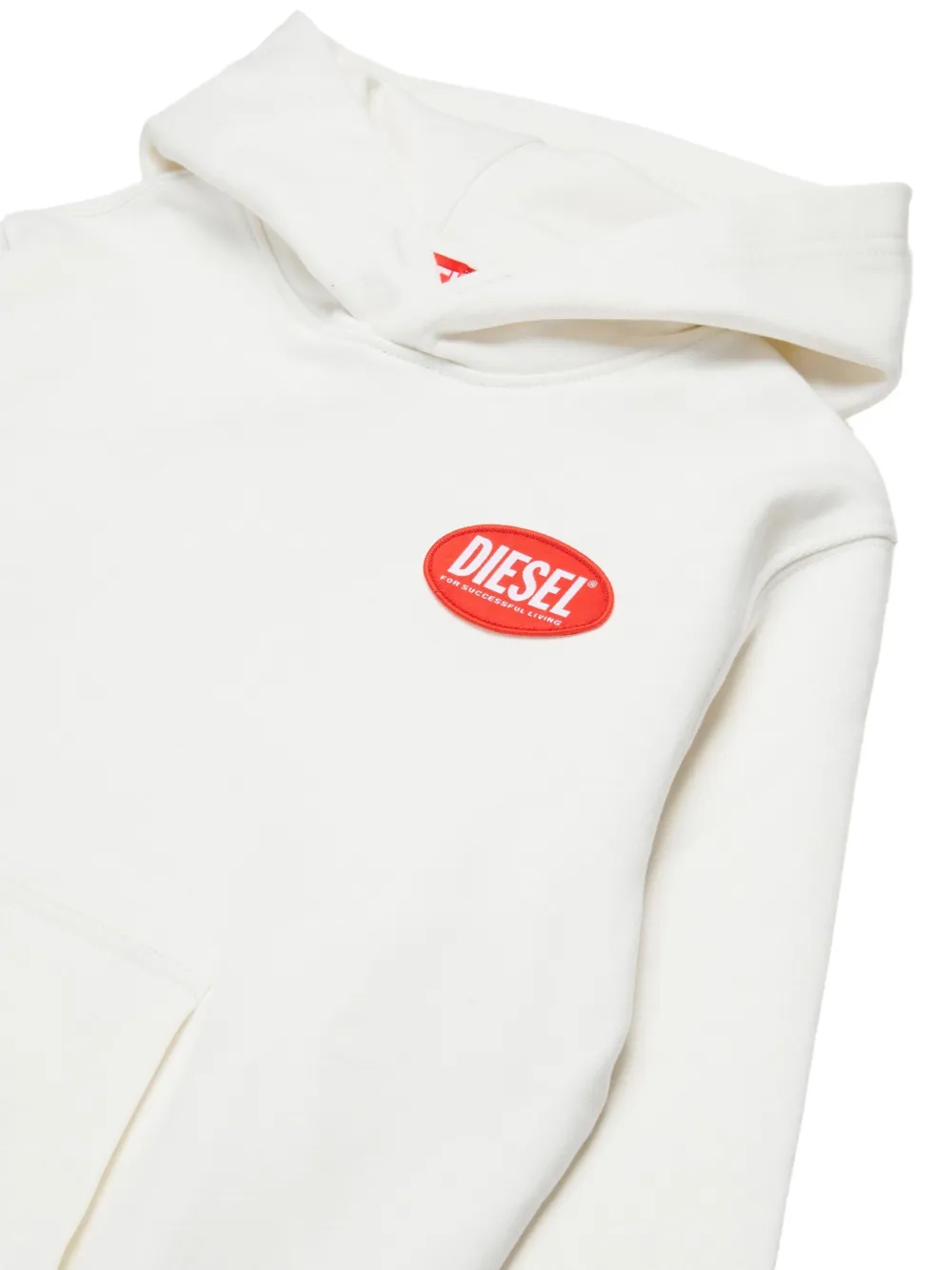 Diesel Spatchood Over Hoodie In White