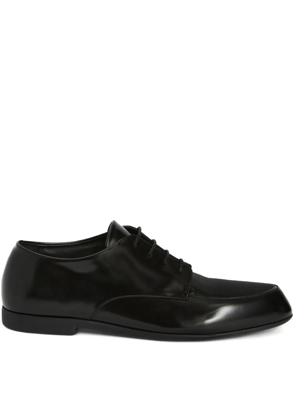 Jil Sander Leren derby schoenen Zwart