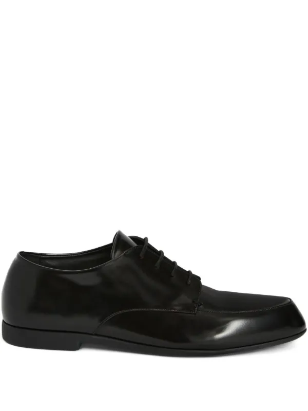 Jil Sander レザー ダービーシューズ | ブラック | FARFETCH JP
