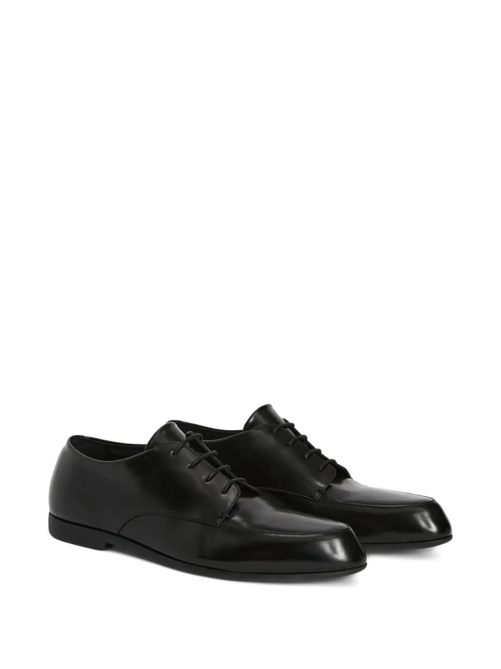 Jil Sander Leren derby schoenen Zwart