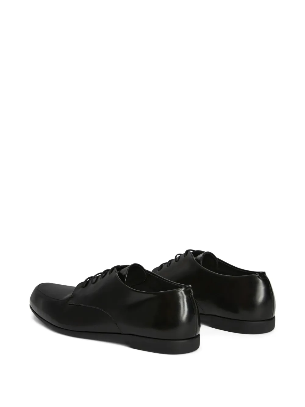 Jil Sander Leren derby schoenen Zwart
