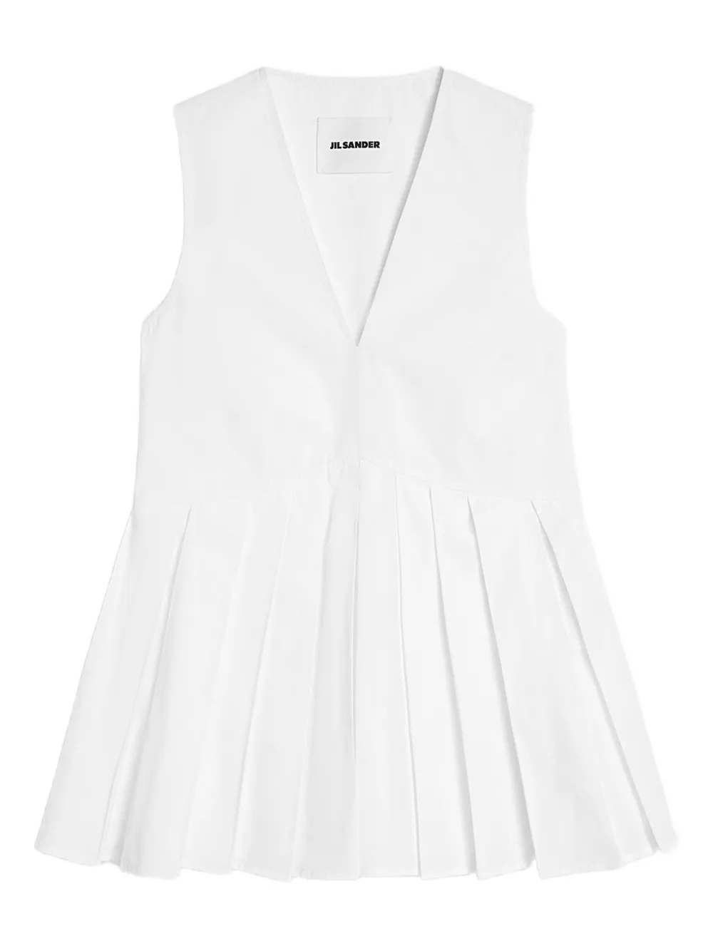 Jil Sander top de algodón con pinzas | blanco | Image 1