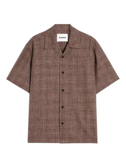 Jil Sander camisa manga corta con cuadros estampados