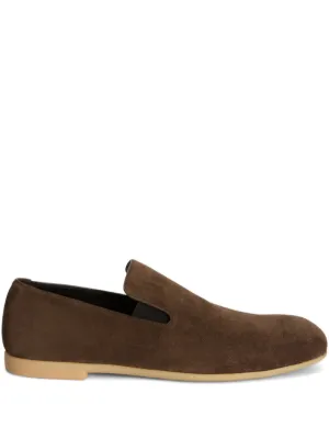 Jil Sander レザーローファー | ブラック | FARFETCH JP