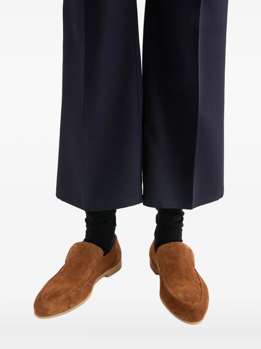 Jil Sander Suède loafers Bruin