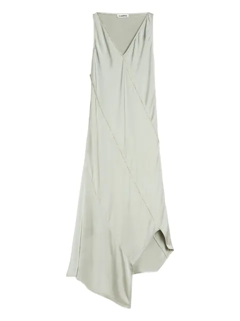 Jil Sander crystal V-neck dress