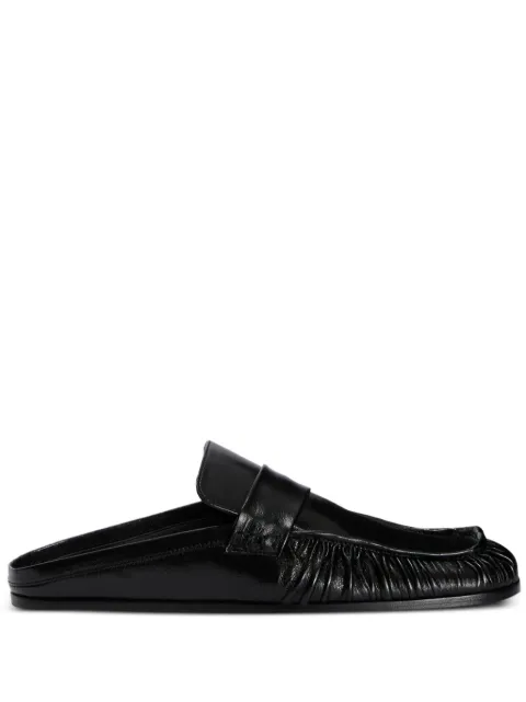 Jil Sander  wrinkled-detail leather mules