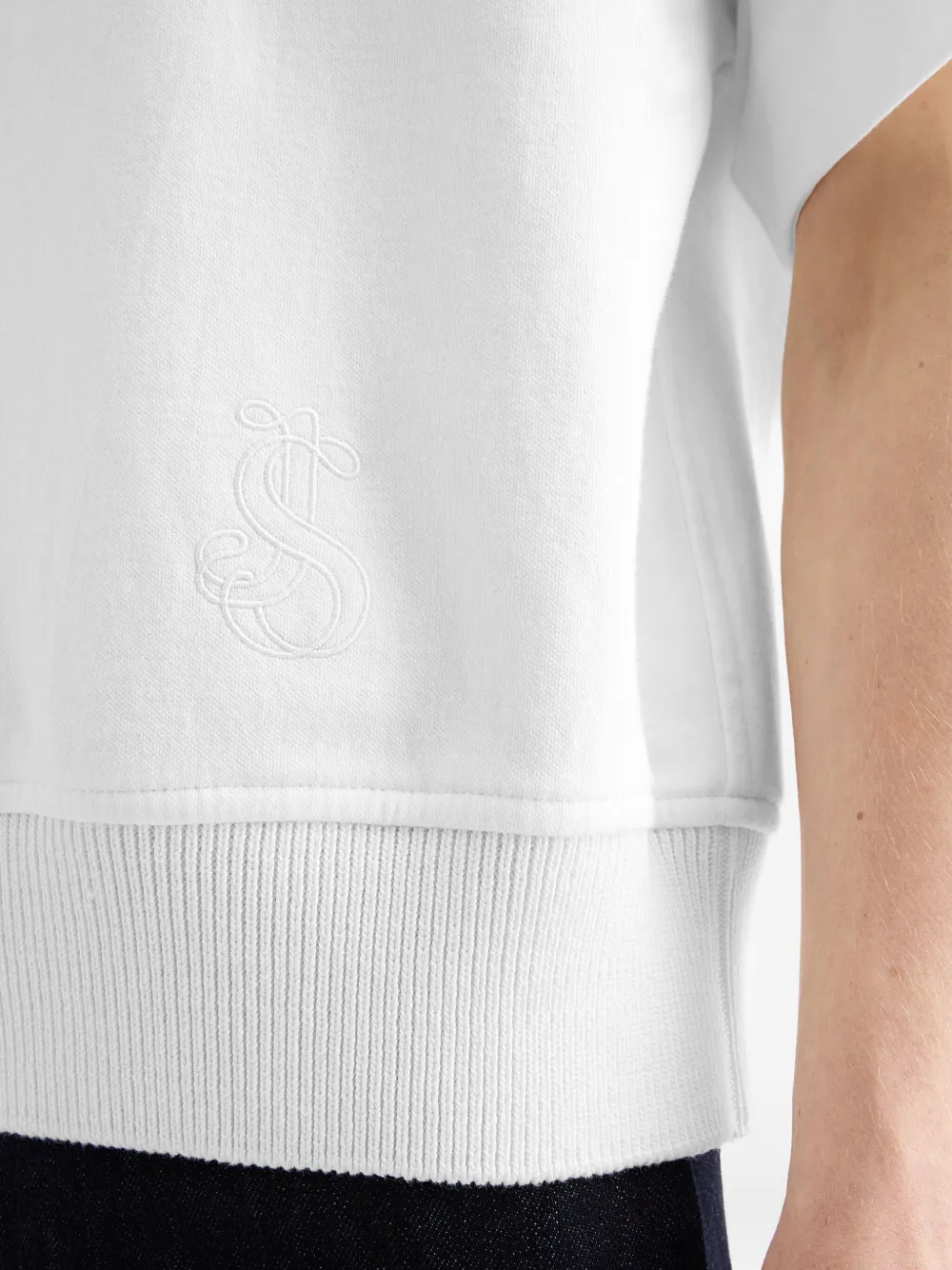 Jil Sander Katoenen T-shirt met ronde hals Wit