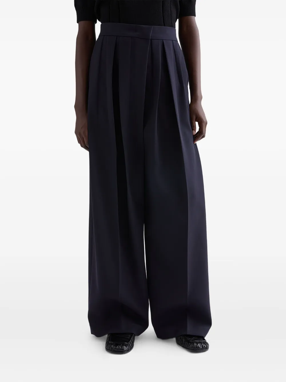 Jil Sander Geplooide pantalon - Blauw