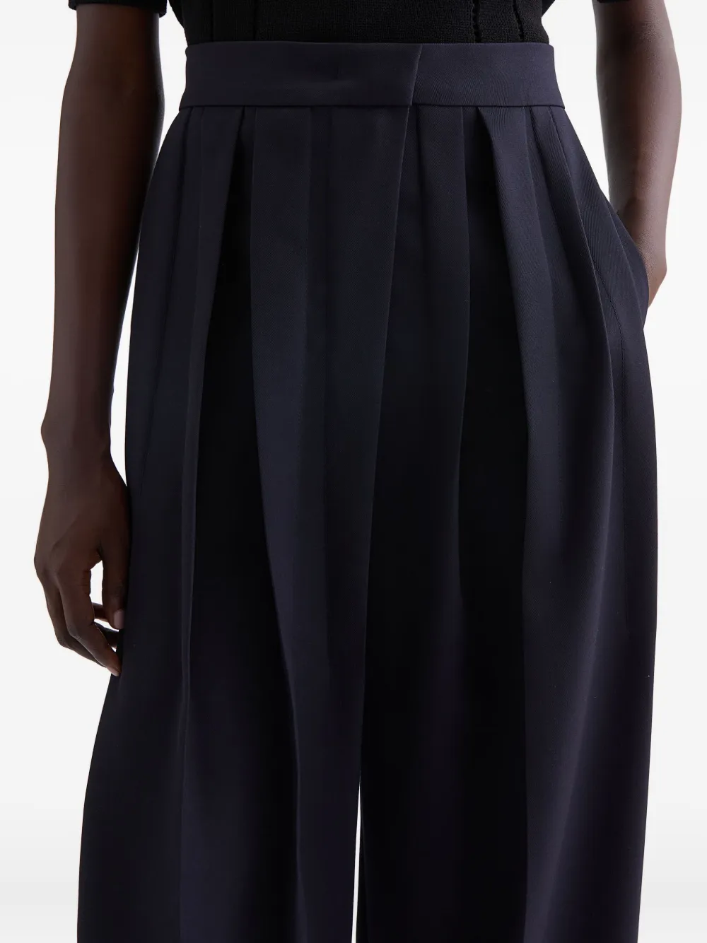 Jil Sander Wollen gabardine broek Blauw