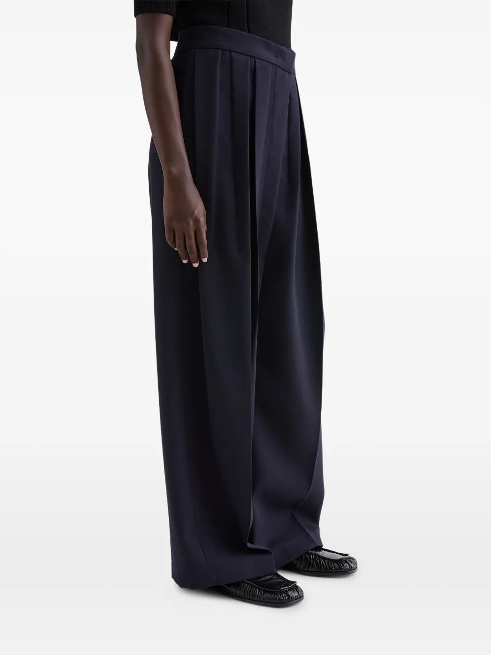 Jil Sander Wollen gabardine broek Blauw